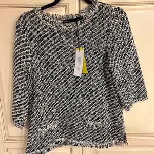 NW KAREN MILLEN Black and WhiteTop